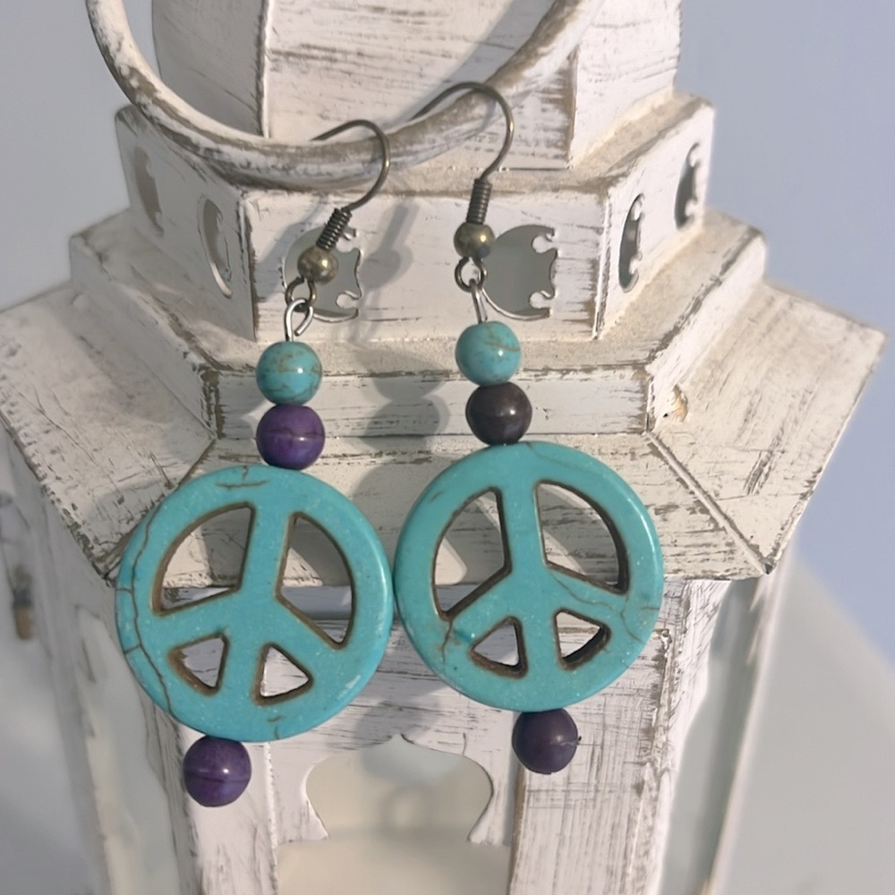Peace Dangling earrings - Picture 5 of 5